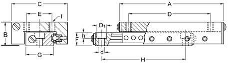 Del-Tron Precision, Inc. 25,4 mm x 78 mm, 38 mm Putovanje, sklopovi kugličnih klizača - Metric