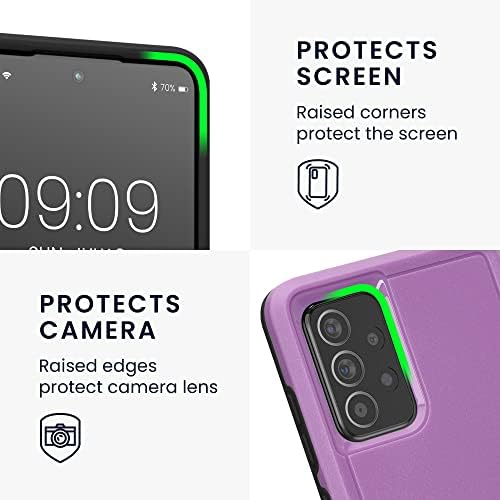 KWMobile Hard Case kompatibilan sa Samsung Galaxy A52 / A52 5g / A52s 5G - zaštitni plastični i TPU poklopac za pametni telefon - lavanda / crna