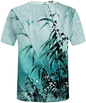 Ženska bluza jesen ljeto kratki rukav 2023 Crewneck pamučna cvjetna grafička bluza košulja za