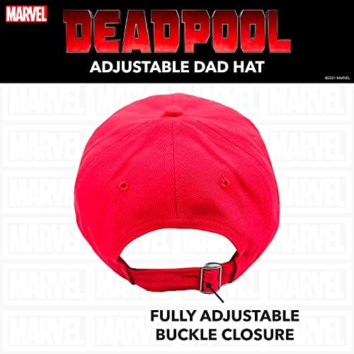 Koncept jedan Marvel Deadpool imaju lijep dan pamuk podesivi Bejzbol šešir sa zakrivljenim obodom, crven,