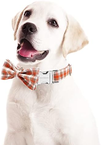 Anemaux plairani ovratnik za pse sa lukom kravate Boy Mekani izdržljivi podesivi ogrlice za pse za male srednje