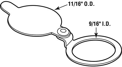 Poklopac za zaštitu od defanzivca S 4793, unutarnjeg prstena uklapa se sa preglednicima vrata sa 9/16 inčnim