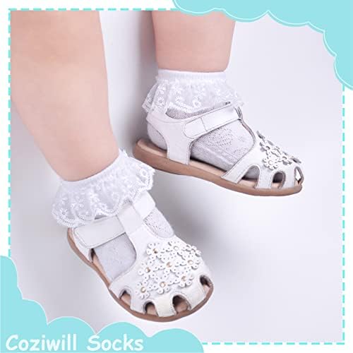 Čipkaste čarape za djevojčice Newnorn ruffle čarape slatka dojenčad princeza haljina s volanima čarape 0-3/3-6/6-12
