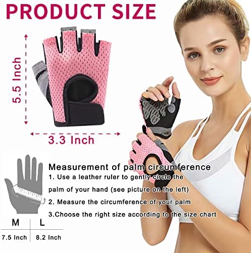 Haobaobei rukavice za vježbanje za muškarce i žene, rukavice za vježbanje, prozračne kratke rukavice za trening bez prstiju za dizanje tegova