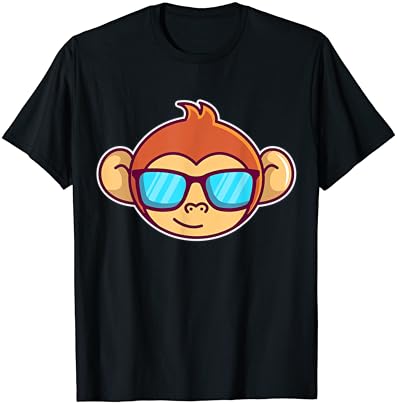 Slatki Majmun Sa Sunčanim Naočarima Za Djecu Koja Vole Majicu Majmuna