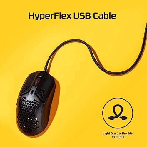HyperX Pulsefire žurba - gaming miš, Ultra-lagan, 59g, Honeycomb Shell, Hex dizajn, RGB, HyperFlex USB kabl, 16000dpi, 6 programabilnih dugmadi & Legura jezgra RGB, membrana Gaming Keyboard, Crna