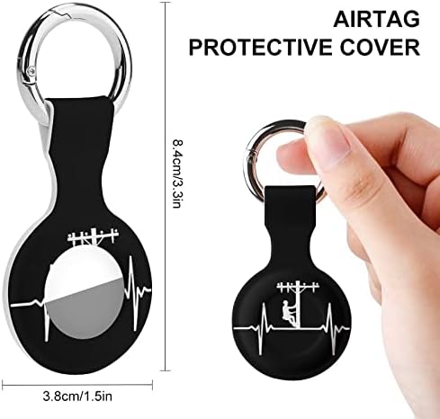 Heartbeat Lineman štampana silikonska futrola za AirTags sa zaštitnim poklopcem Air Tag Finder Tracker držač