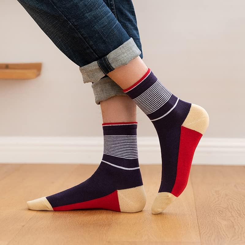 DLOETT 4 para zimskih toplih čarapa muške pamučne labave elastične debele tople kratke čarape