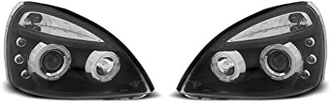 Prednja svjetla kompatibilna sa Renault Clio II 2001 2002 2003 2004 2005 Gv-1520 prednja svjetla auto lampe prednja svjetla prednja svjetla prednja svjetla sa strane vozača i suvozača kompletan Set sklop farova Angel Eyes Black