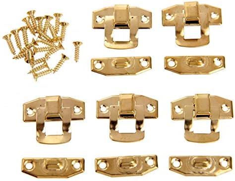 Sigurnosna hasp Lock 5pcs 23x20mm starinski zlatni željezni hash rezak ukrasni nakit drvena kutija