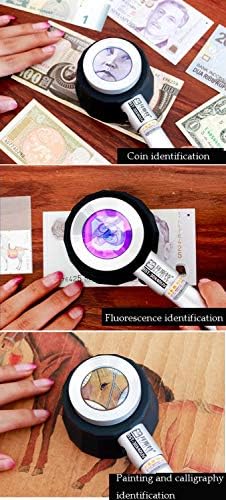 KNOXC Lupe, lupa sa svjetlom 30x velikim uvećanjem Hd Lens Stamp Coin Identification alat Ručni osvijetljeni