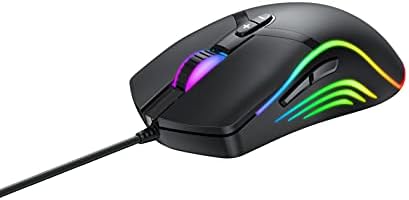 Viumee RGB Gaming Mouse žičani USB miš za igre sa 7 programabilnih dugmadi, podesiv 1000-6400 dpi, kompatibilan sa Windows / Linux / Mac