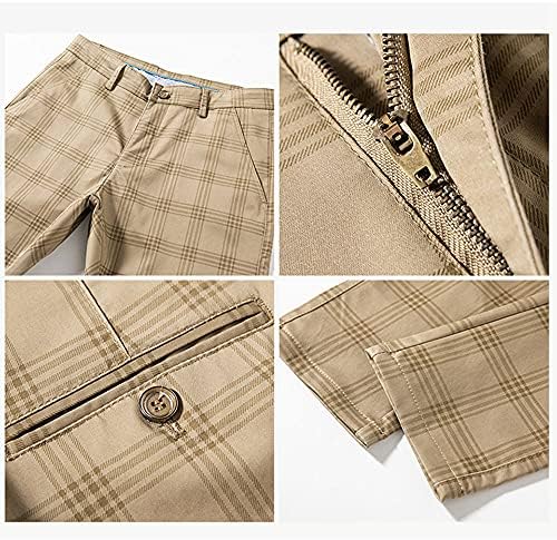 Muški ležerne karirane hlače moda retro konusna rasteza Slim Fit Business Haljina Chino hlače