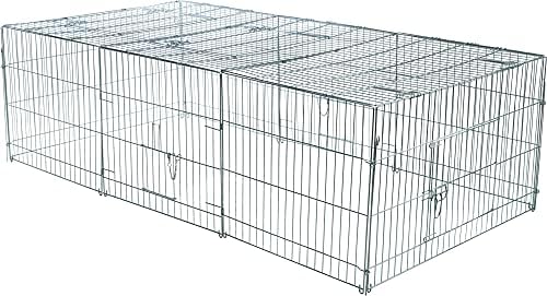 Trixie zatvoreni vanjski Run - 34 cu. ft, pocinčani metalni kavez, prenosiva olovka za zečeve ili zamorce
