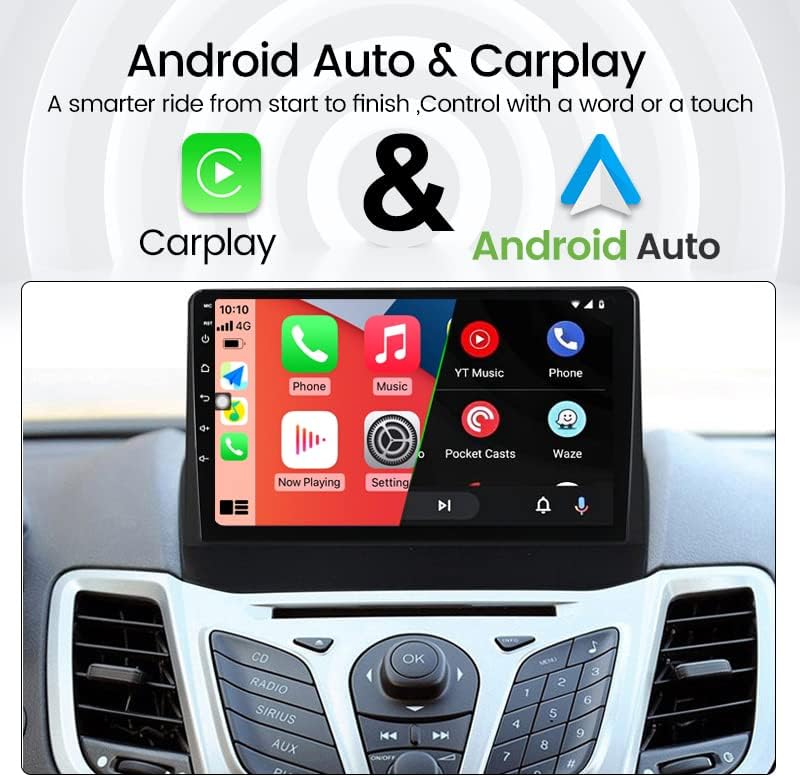 Android 10 Auto Radio Stereo za Ford Fiesta 2008-2017, Biorunn 9 automobil sa 8 jezgara GPS Navi bežični automobil-Igrajte