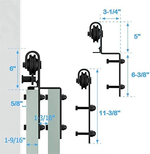 N / A obilaznica kolona za koluta za vrata 1200-4870mm Klizna vrata Viseći sistem za trenzor J-u obliku