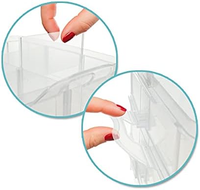 CraftMedley 3-slojna kutija i kutija za nošenje, Plastična višenamjenska Prijenosna kutija za