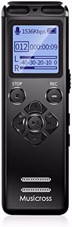 MUSICROSS Digitalni diktafon, 8GB Handhold glasovni aktivni snimač sa reprodukcijom za predavanja, sastanke,