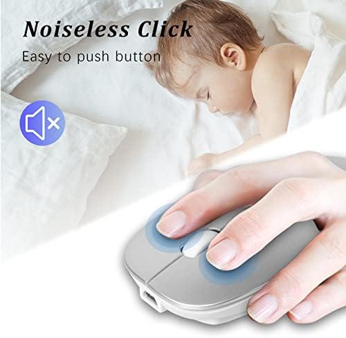 Ae WISH ANEWISH punjivi tanki miš Bluetooth miš za Laptop / iPad/iPhone/Mac / Android PC, bežični miševi kompatibilni