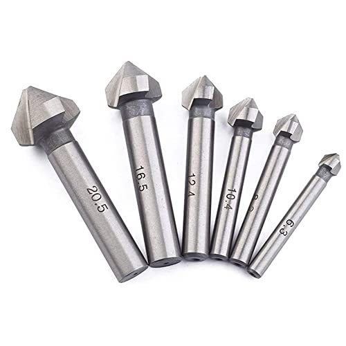 Latwne 6pcs srebrni krug 3 flauta HSS prevara za rezač ekipe End Cutter Mill Tool Set bušilica