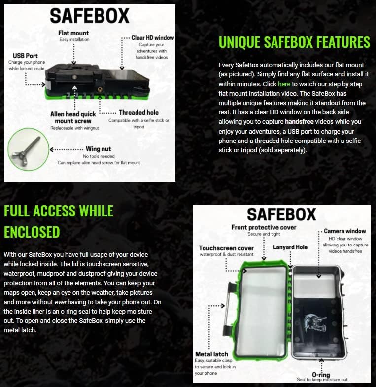 Sgroi Innovations, LLC SafeBox-univerzalna, vodootporna torbica za mobilni telefon. Omogućava potpuno