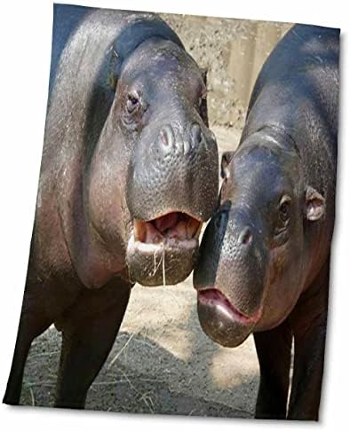 3Droza cvjetni životinje - Huggy Hippos - Ručnici