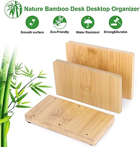 Bamboo countertop Bill Organizator držač, desktop Mail pismo držač vertikalni Sorter folder