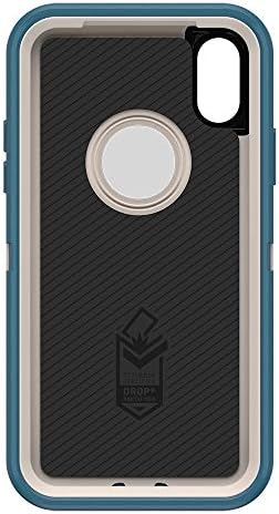 OtterBox Defender serija Evidion Edition Edition Edition za iPhone XS i iPhone X, polikarbonatna školjka, sintetička gumena klizač, polikarbonat fulster - maloprodajna ambalaža - Big Sur, ugrađeni zaštitnik zaslona