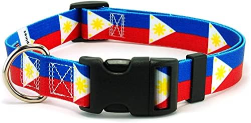Filipini ovratnik za pse | Filipini zastava | Brzo izdanje kopča | Napravljeno u NJ, SAD | za male pse