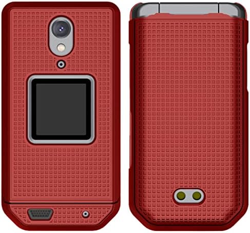 NakedCellPhone futrola za CAT S22 Flip telefon, tanka zaštitni poklopac tvrdog školjka - crvena