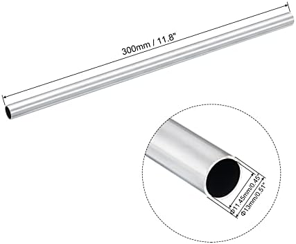 UXCell 6063 aluminijumska okrugla cijev 13mm od 11,5 mm unutarnji dia 300mm Dužina cijevi cijevi