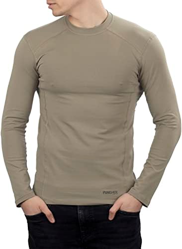 281z Muška vojna rastezljiva pamučna majica dugih rukava-taktičko planinarenje Vanjska potkošulja