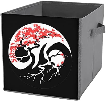 Bonsai Yin Yin Yang Sklopiva tkanina za pohranu bin kockica Organizator sklopiva kutija s ručkama