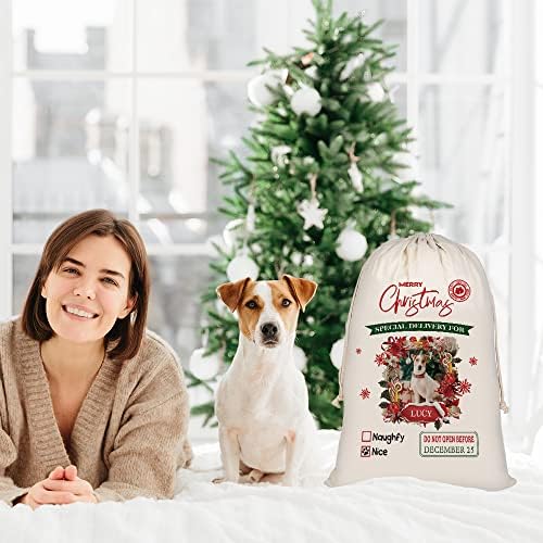 BAGEYOU personalizirani pas Santa vreće lijepa Newfoundland Santa torba za Božić Božić Poklon sa