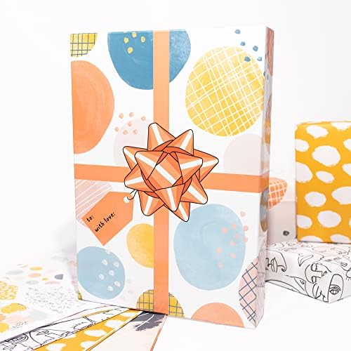 CENTRAL 23 papir za umotavanje svih prilika-listovi rođendanski poklon Wrap-Jumbo Multipack - apstraktni umjetnički