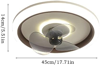Pakfan LED inteligentni stropni stropni stropni ventilator 17,7 inča Jednostavna plafonska ventilatora ultra tanka muta luster ventilator lagan gvožđač Art Lampshade za spavaću sobu dnevni boravak B & B