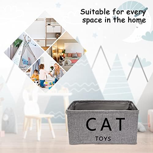 Pethiy platnena korpa za igračke za mačke korpa sa ručkama za odlaganje odjeće za kantu za