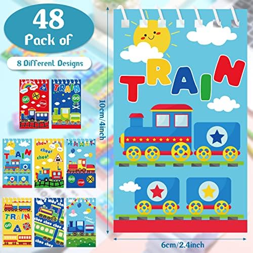 48 komada voz rođendanske potrepštine vlak male spiralne bilježnice za djecu džepne veličine memorandumi