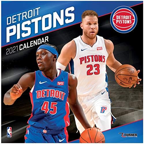 Turner Sports Detroit Pistons 2021 12x12 Timski zidni kalendar
