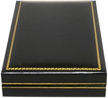 Novel Box® kutija za ogrlice od nakita u crnoj koži + prilagođena NB torbica