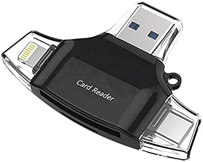 BoxWave Smart Gadget kompatibilan sa Sharp Aquos R2 Compact - Allreader čitač SD kartica, čitač microSD kartica SD Compact USB za Sharp Aquos R2 Compact-Jet Black
