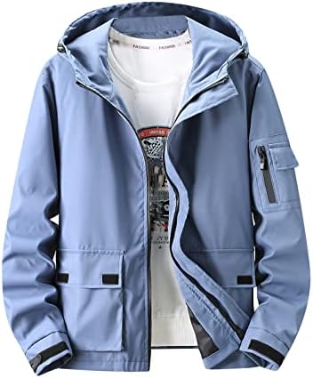 ADSDQ muški jakne i kaputi, škola sa jaknom od kape Muški pad klasičnih dugih rukava mekani zatvarač kaputi