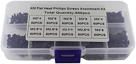 500pcs / set M2 M2 m2 km vijak ravna glava za Phillips vijke prijenosnih vijčanih vijčanih vijčanika postavljeni