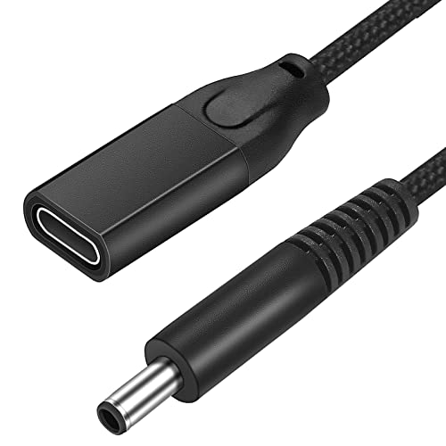 USB C do vrhova kabela za punjenje za punjenje Dell Laptop 45W 65W 90W napajanje, ženski USB