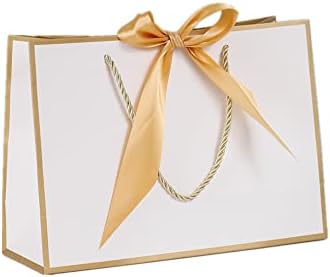 Ibluelover 10kom Kraft papirne kese kartonske poslastice poklon kutije traka luk poklon Tote meka ručka predstavlja