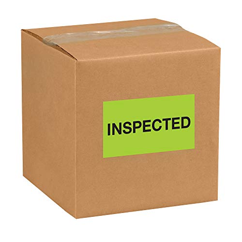 Aviditi Tape Logic 3 x 5, pregledana fluorescentno zelena naljepnica upozorenja, za otpremu, rukovanje, pakovanje i selidbu