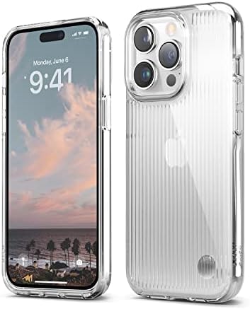 Elago Clear Case kompatibilan sa iPhoneom 14 PRO Case Clear - 6,1 inčni - TPU hibridna tehnologija, anti-žutilo, uzorak uzorak užaren efekt, poklopac odbojnog odbojnika, puni prostor za tijelo -Made u Koreji