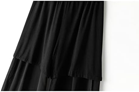 Žene široke noge Flowy šifon pant bočni prorez visoki struk ravne noge haljine hlače elastična struka pantalone