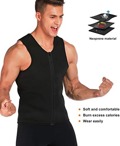 Muški waist Trainer Vest neoprenski korzet Body Shaper Zipper sauna znoj Tank Top trening Shirt za gubitak