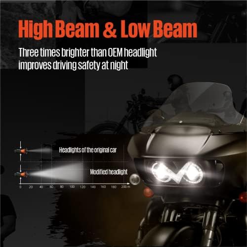 Kt Owl stil LED farova sklop odgovara za Road Glide 2015+ ograničeno lasersko prednje svjetlo Prilagođeno